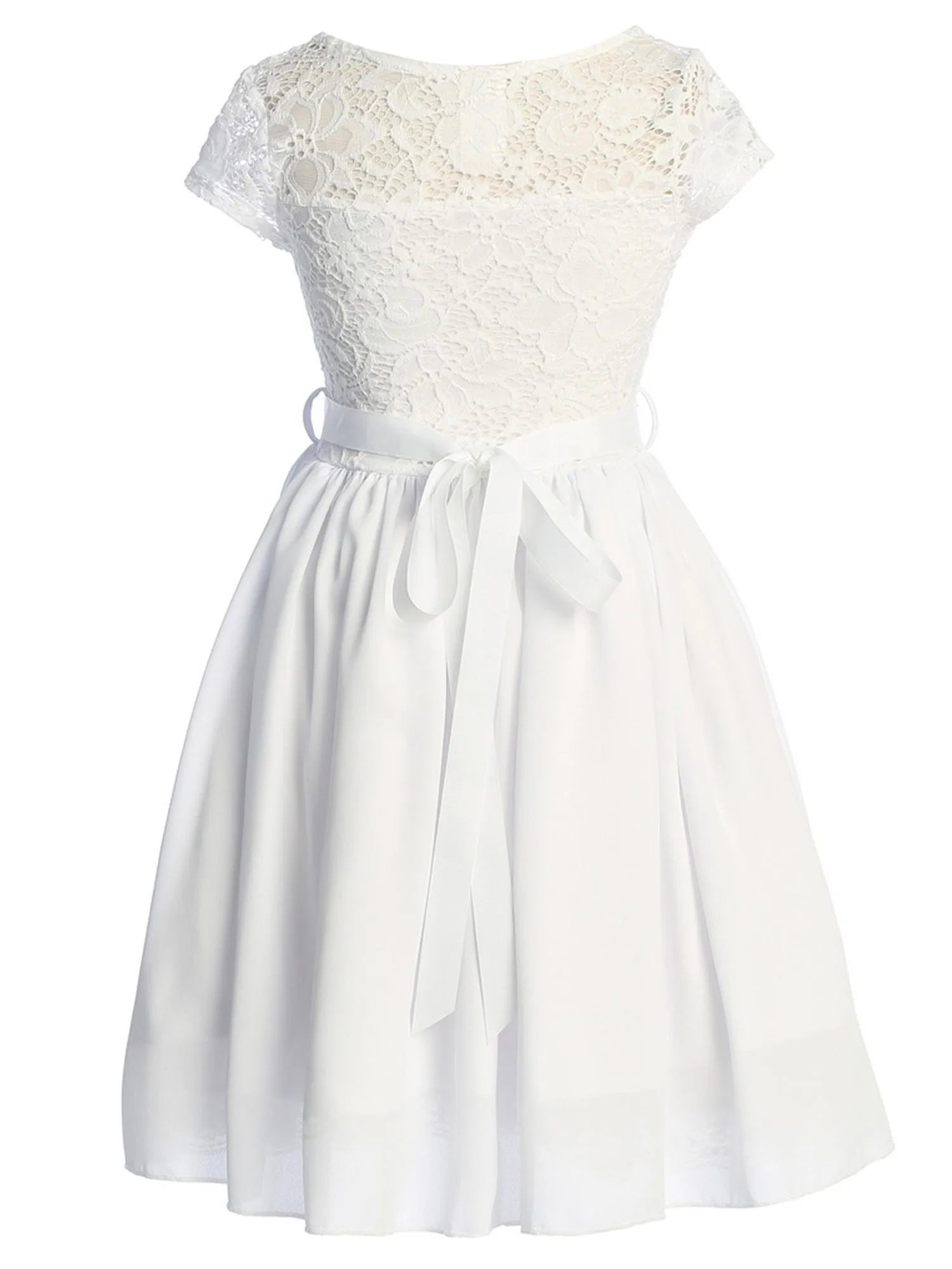 Little Girls Multi Color Lace Stone Belt Chiffon Flower Girl Party Dress 4-6