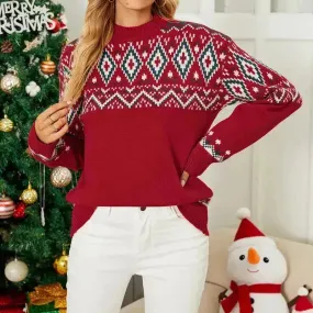 Loose Jacquard Christmas Sweater