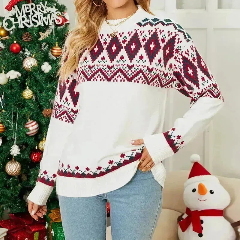 Loose Jacquard Christmas Sweater