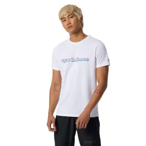 Men's Graphic Heathertech T-Shirt - White/Blue/Purple