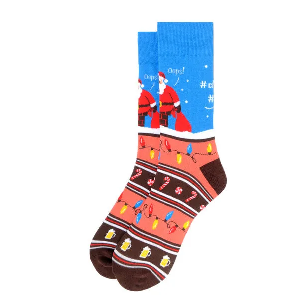 Men's Oops Santa Novelty Socks