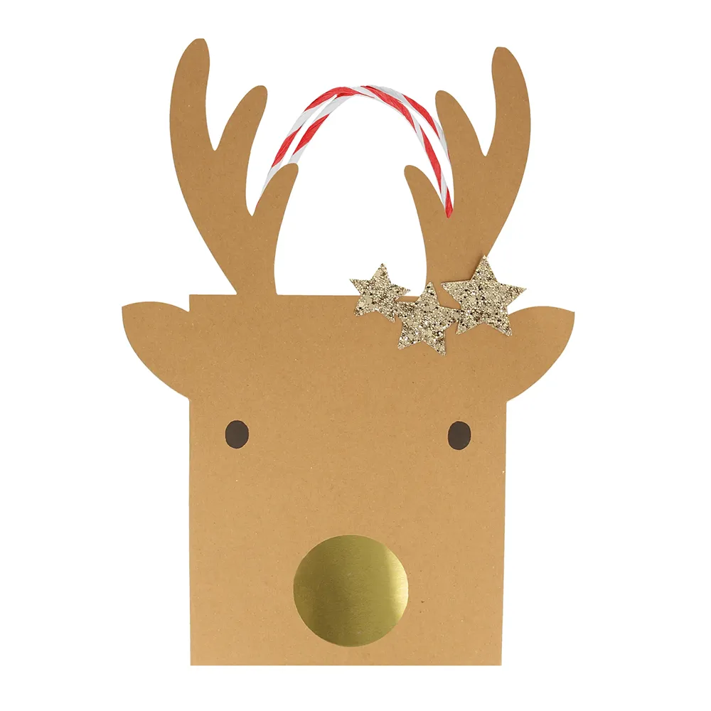 Meri Meri Reindeer w/ Stars Gift Bags - Medium