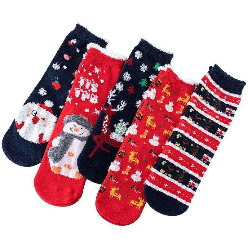 Mox Ins Style Santa Socks Winter Stockings for Unisex