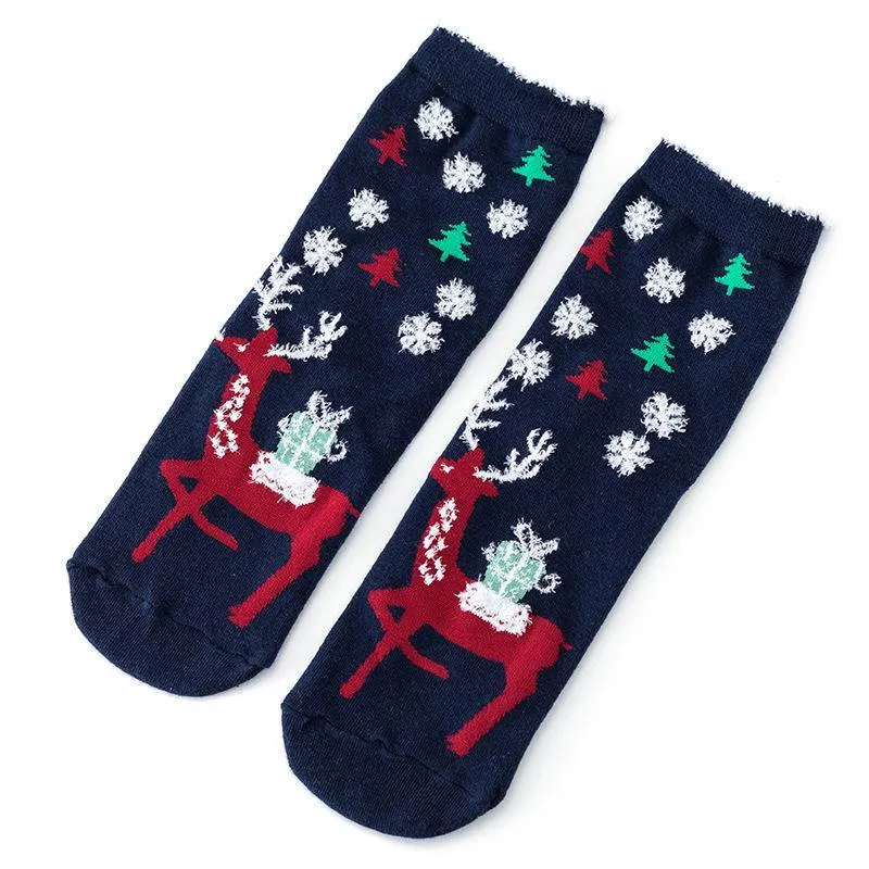 Mox Ins Style Santa Socks Winter Stockings for Unisex