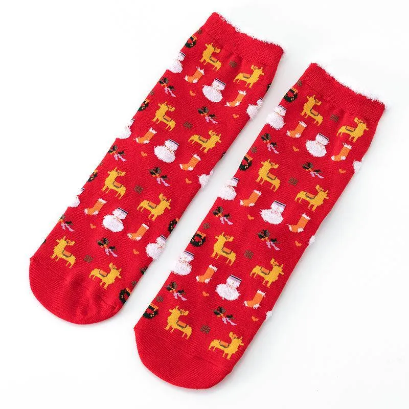 Mox Ins Style Santa Socks Winter Stockings for Unisex