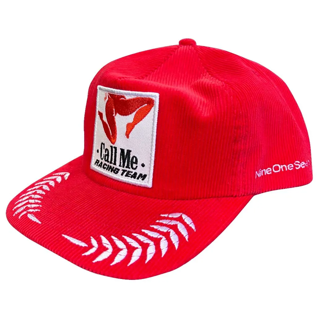 One Nine Seven Racing Team Cord Snapback - Red