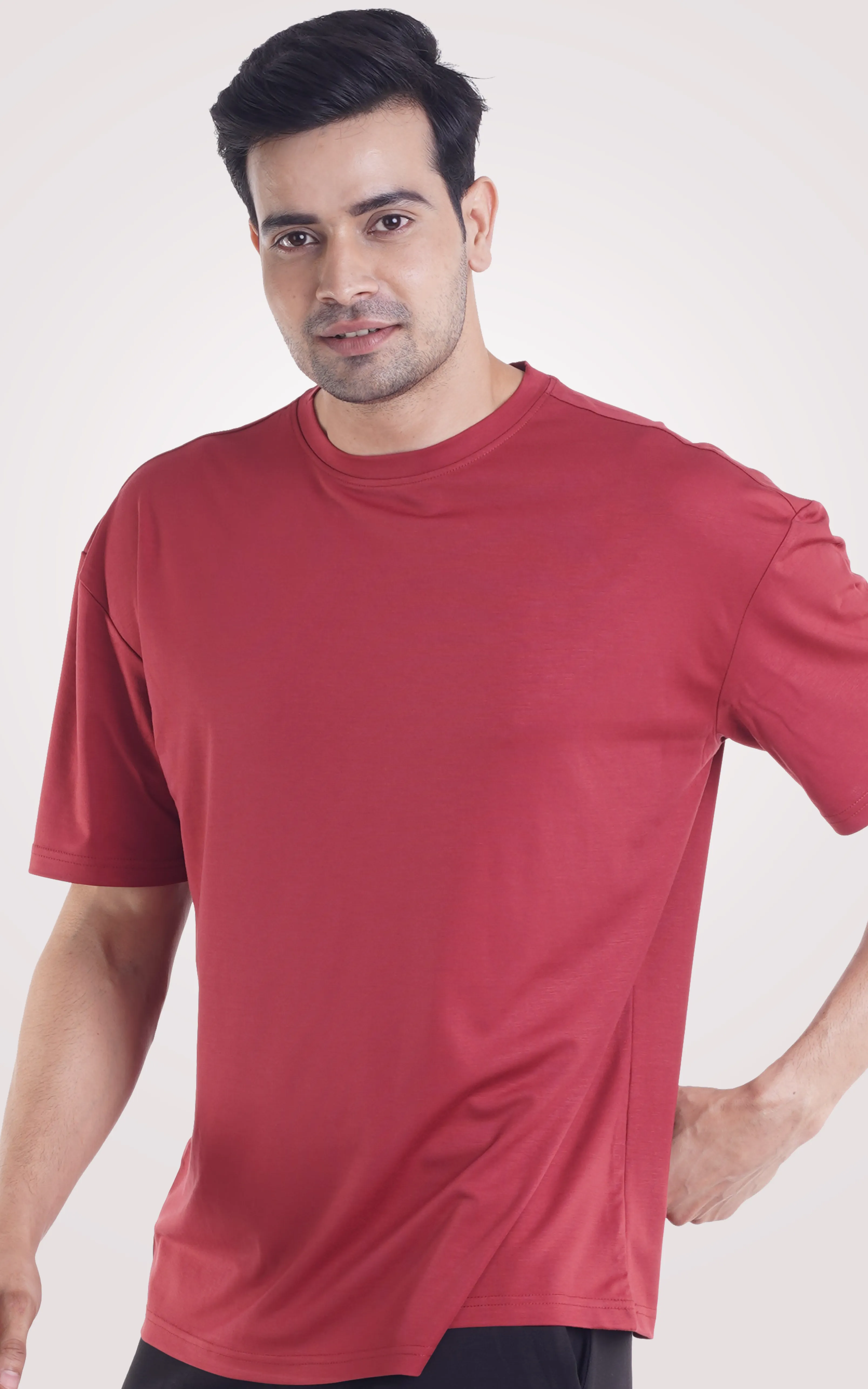 Plain Maroon Over Size T-Shirt