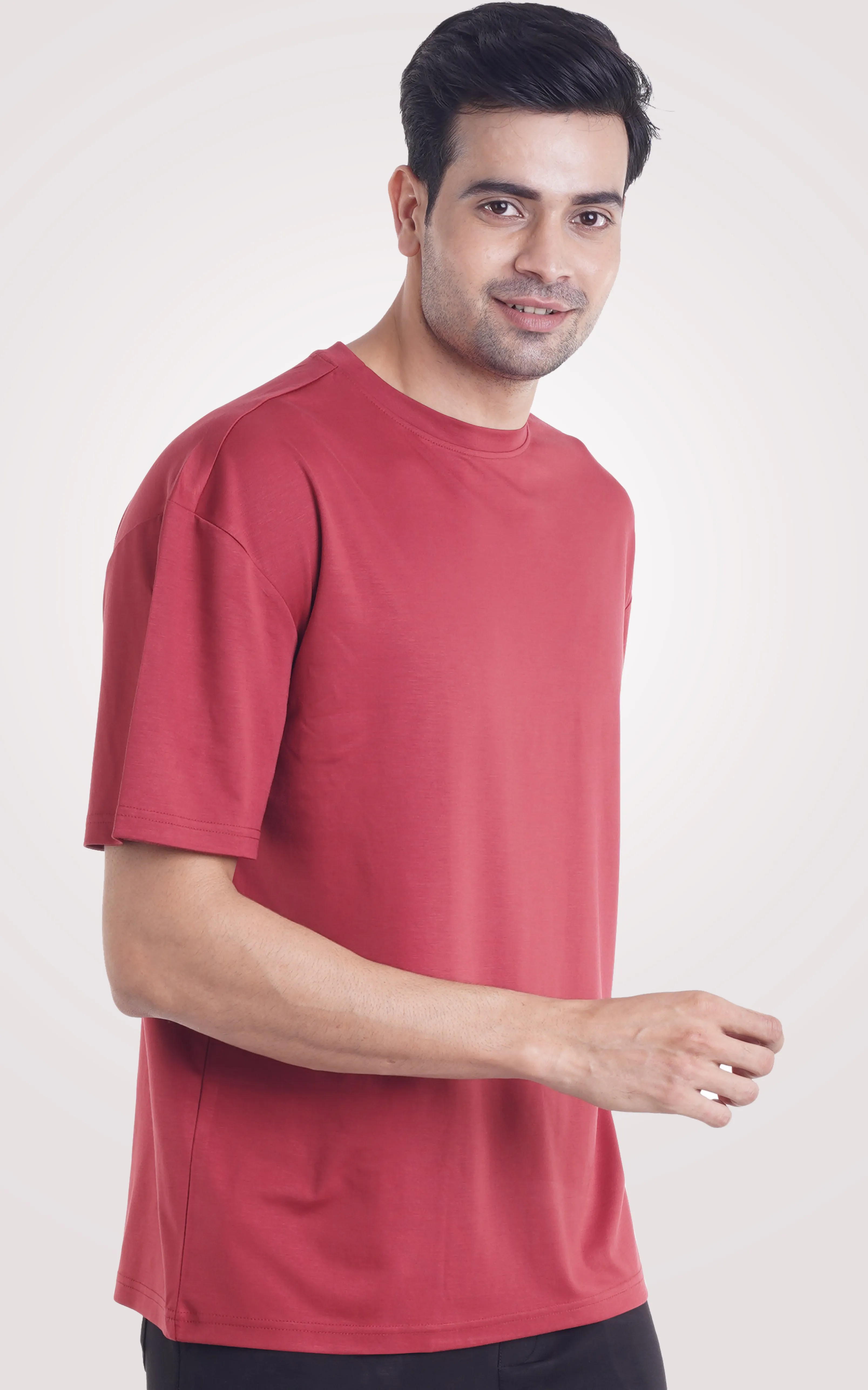 Plain Maroon Over Size T-Shirt