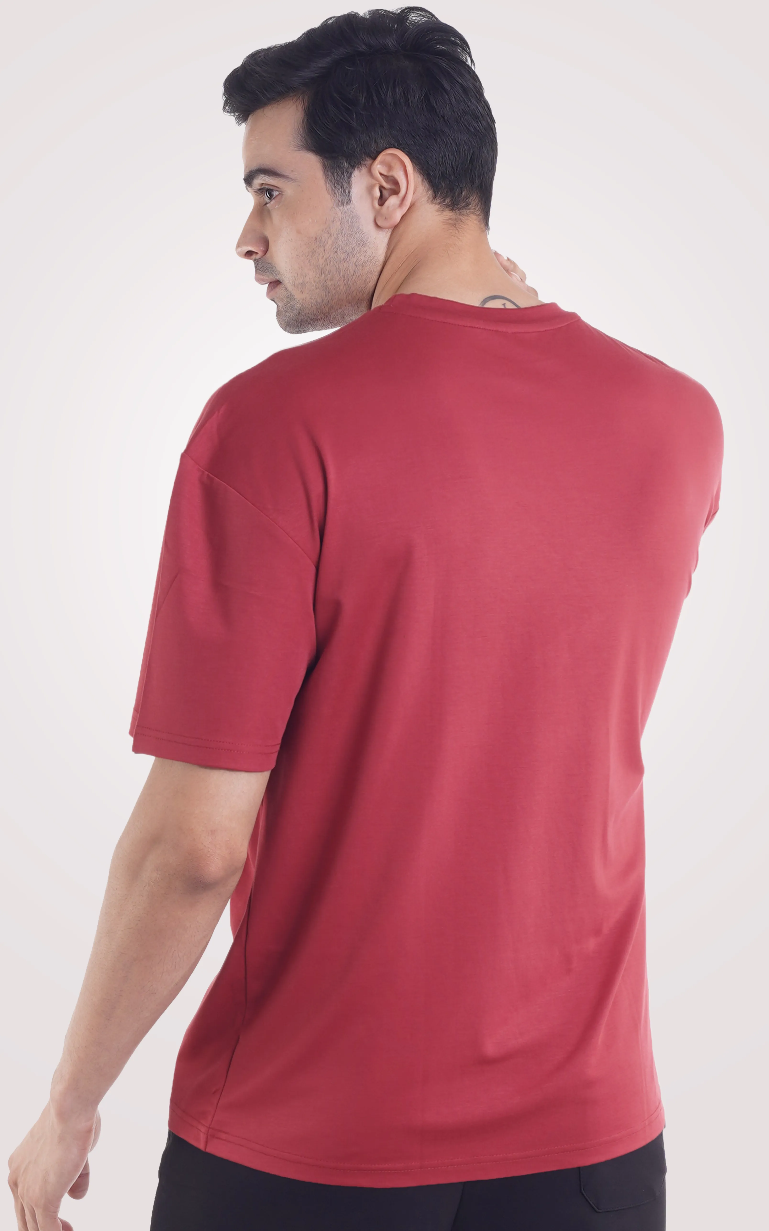 Plain Maroon Over Size T-Shirt