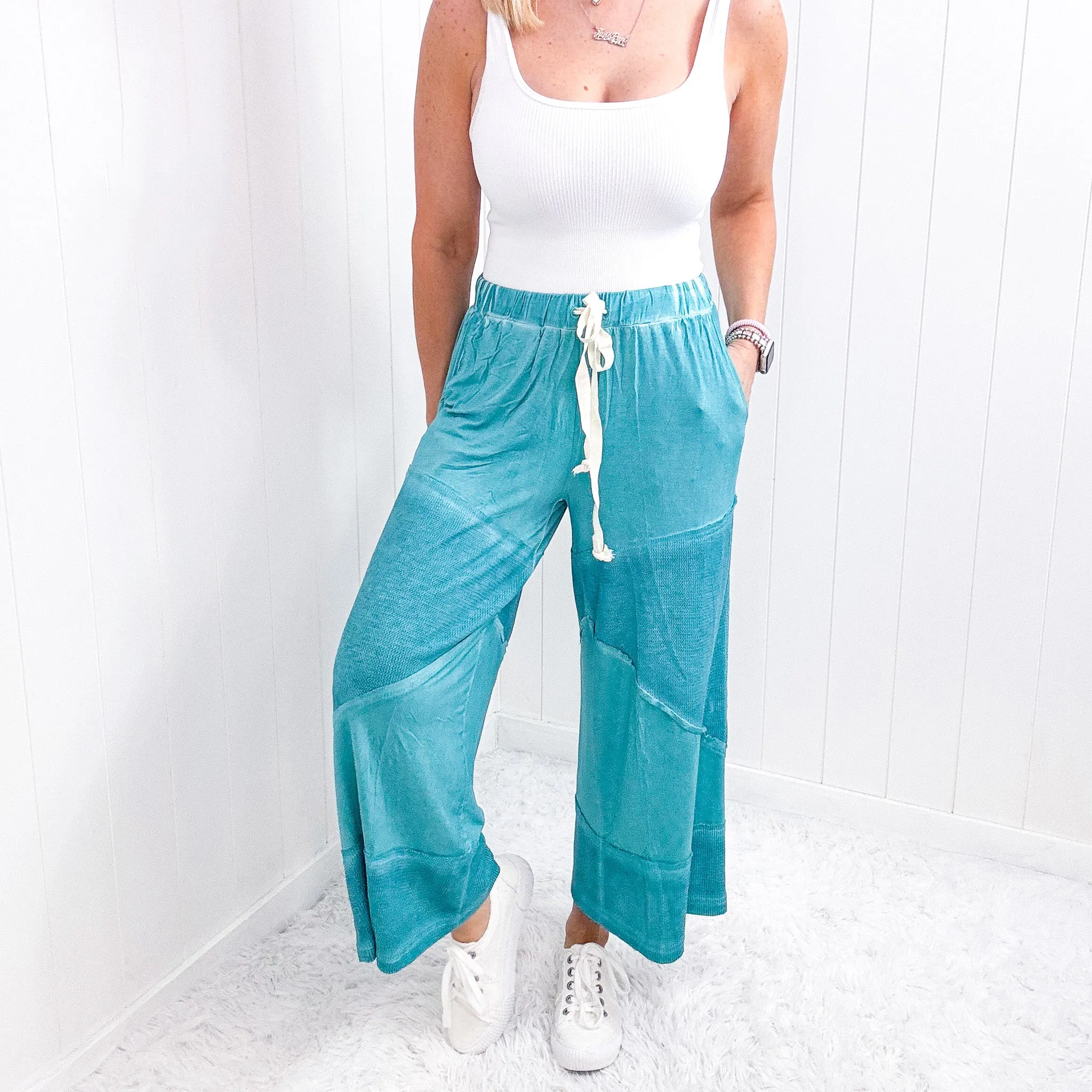 Pol Making Moves Wide Leg Cropped Palazzo Pants in 6 Colors