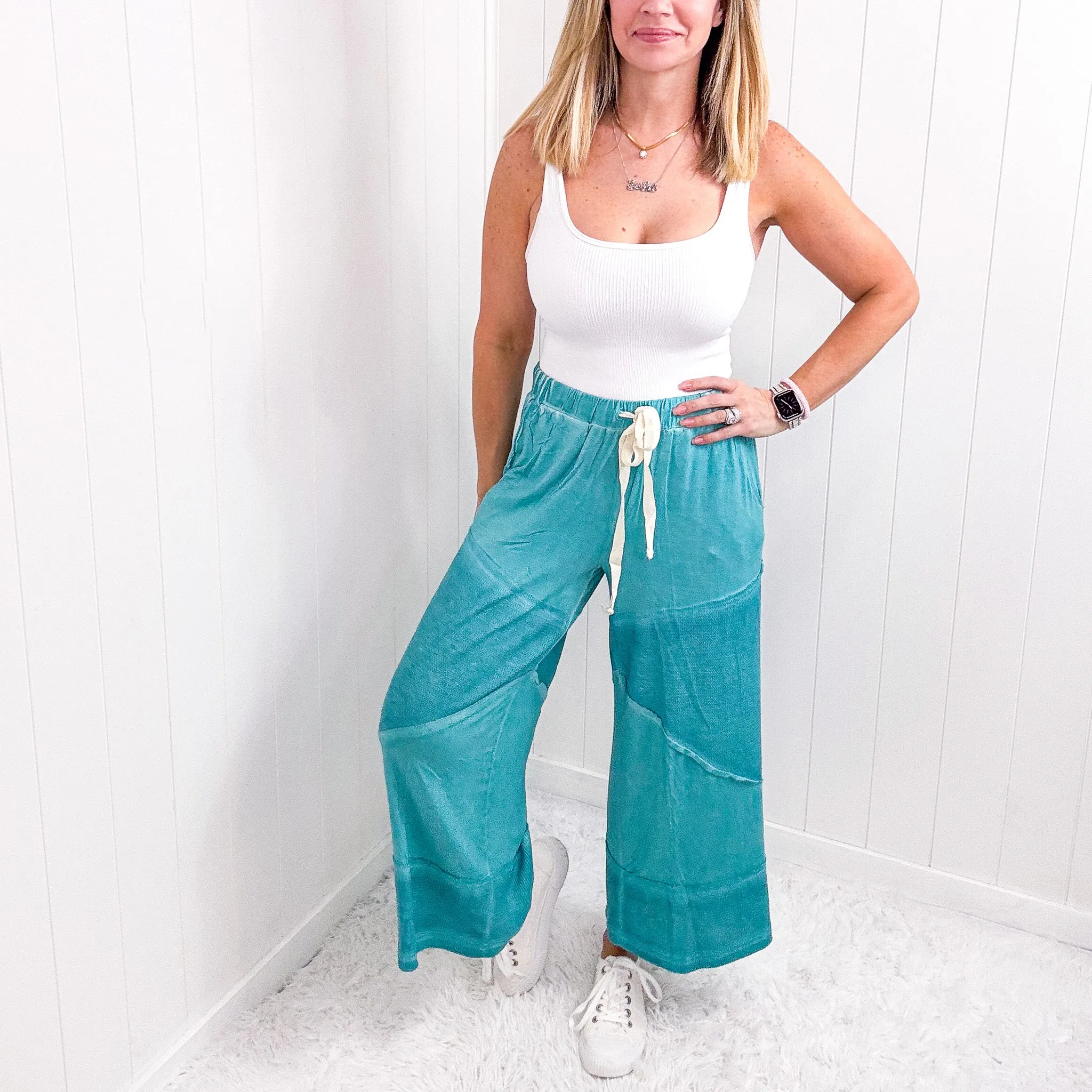 Pol Making Moves Wide Leg Cropped Palazzo Pants in 6 Colors