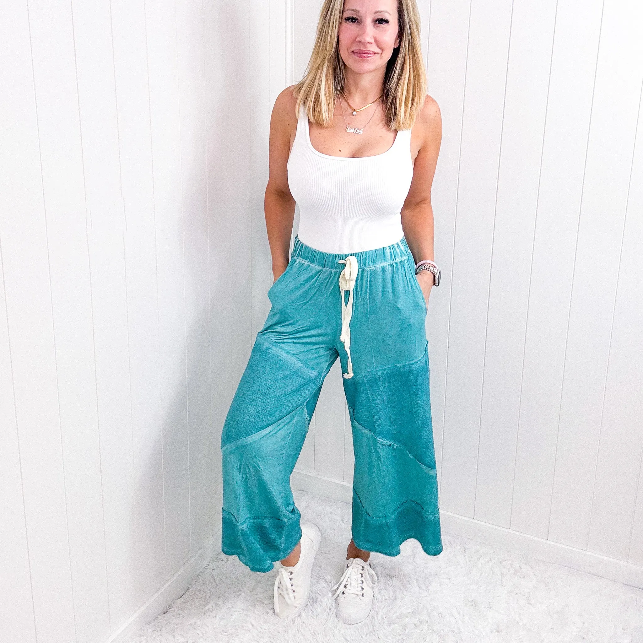 Pol Making Moves Wide Leg Cropped Palazzo Pants in 6 Colors