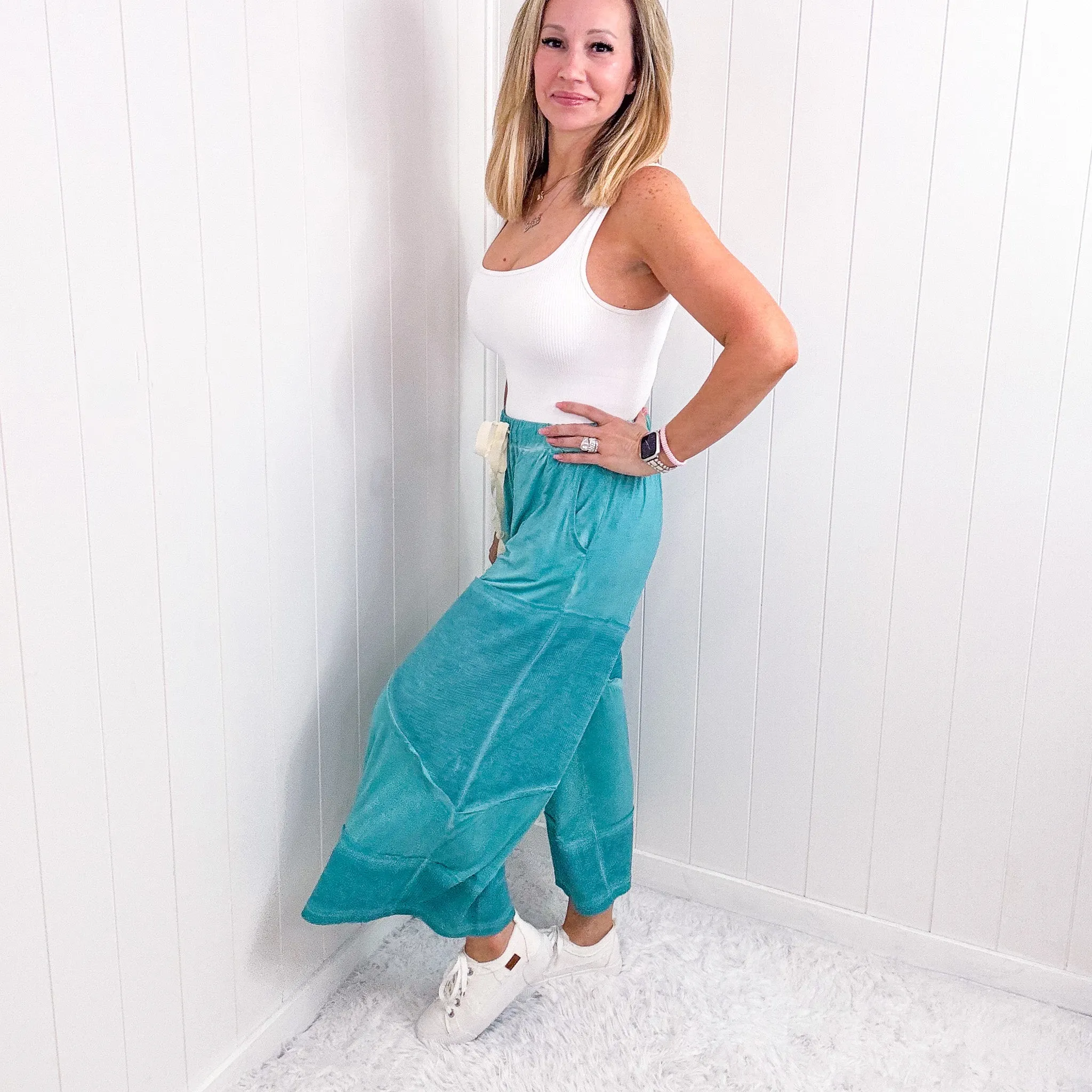 Pol Making Moves Wide Leg Cropped Palazzo Pants in 6 Colors