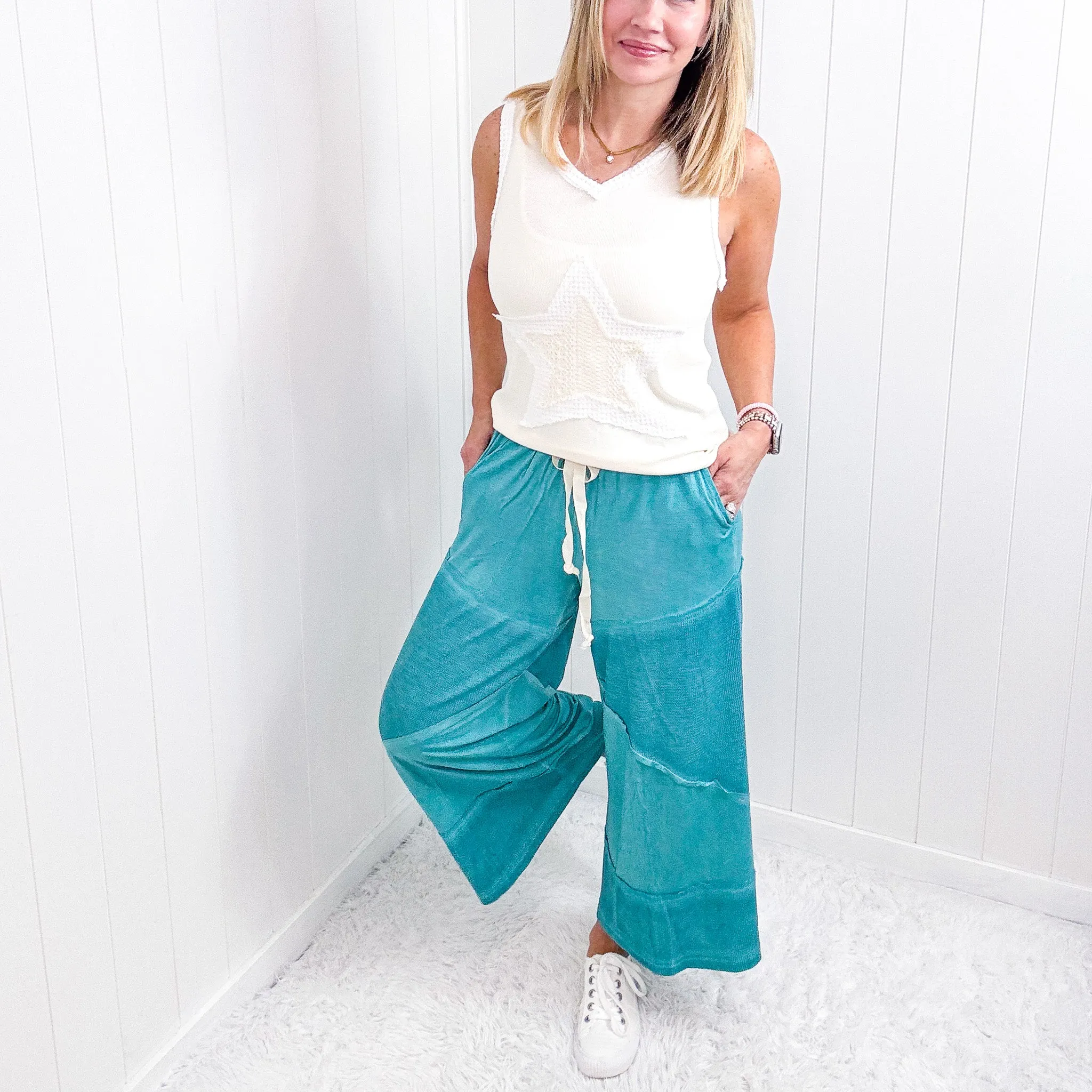 Pol Making Moves Wide Leg Cropped Palazzo Pants in 6 Colors