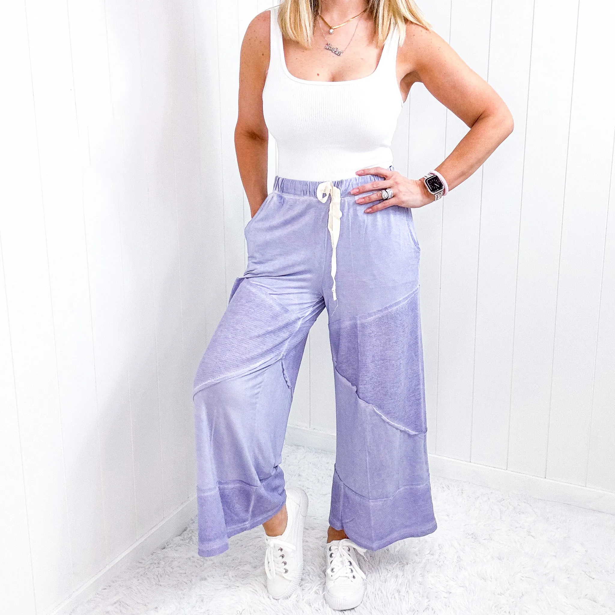 Pol Making Moves Wide Leg Cropped Palazzo Pants in 6 Colors