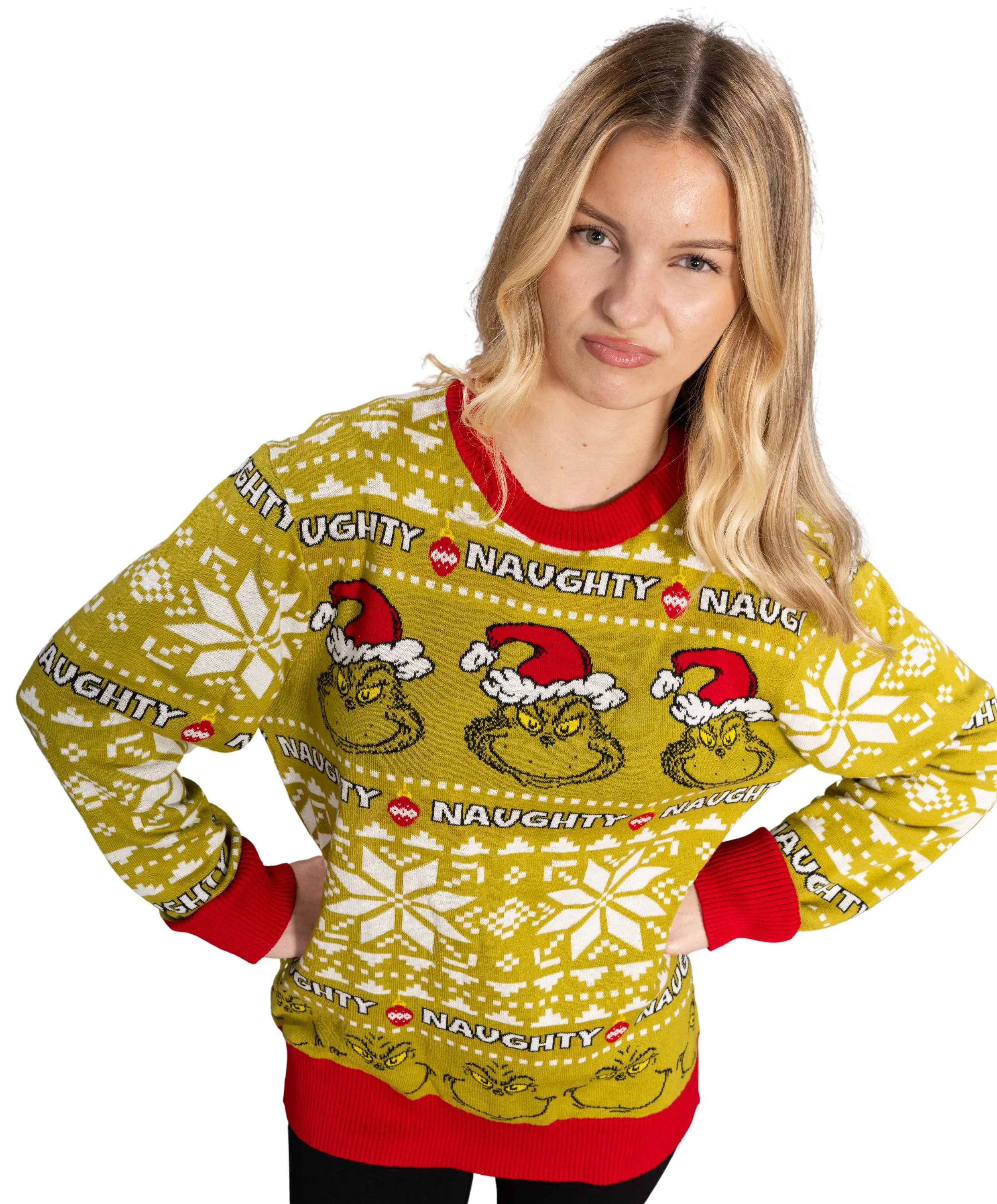 "Naughty" Grinch Ugly Christmas Sweater