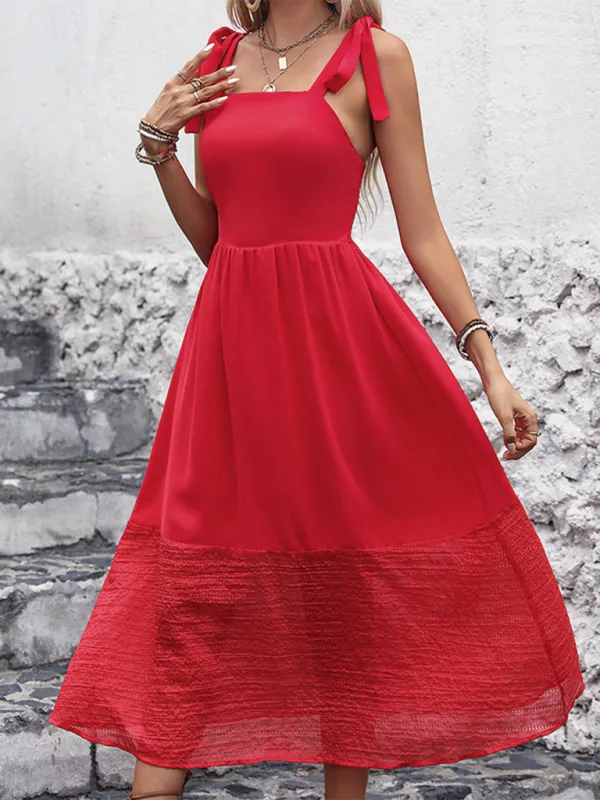 Red Midi Dress Perfect for Festive Gatherings