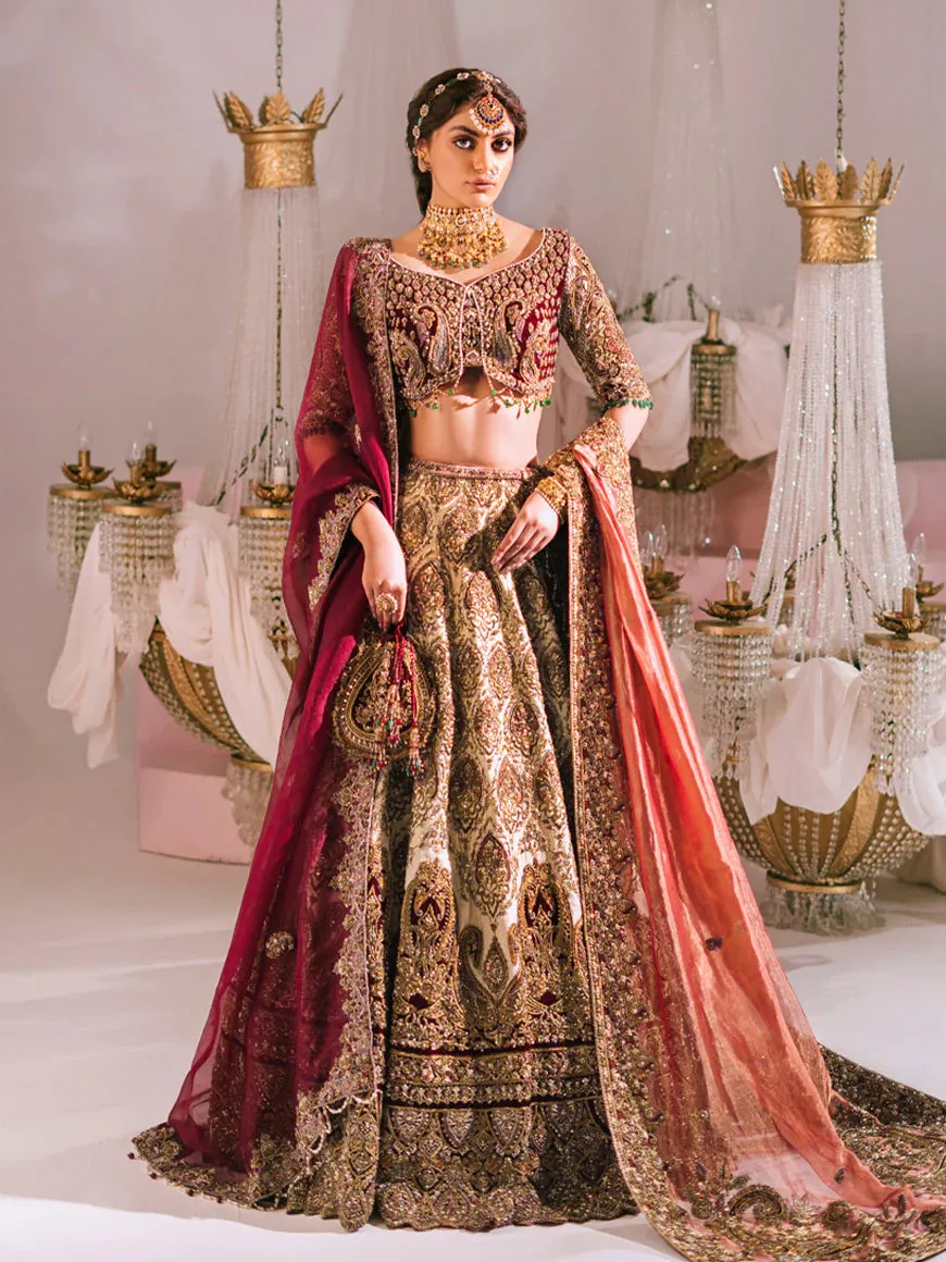 Red White Lehenga Choli