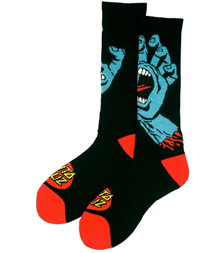 Santa Cruz calza per il tempo libero Screaming Hand Socks SCA-SCK-0107 black