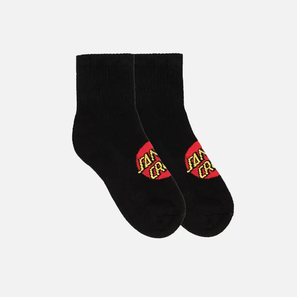 Santa Cruz Classic Dot Youth Mid Socks - Black