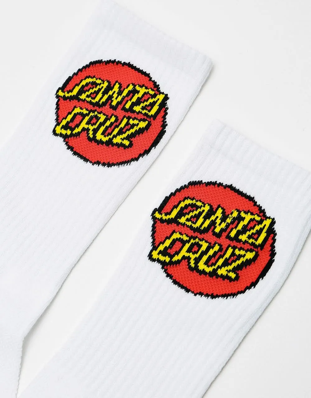 Santa Cruz Dot Socks - White