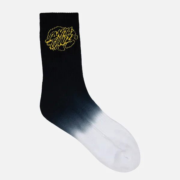 Santa Cruz Universal Oval Dot Crew Sock 2pk - Blue/Black Tie Dye