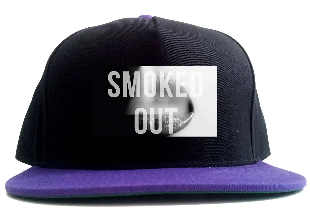 Smoked Out Weed Marijuana Smoke 2 Tone Snapback Hat