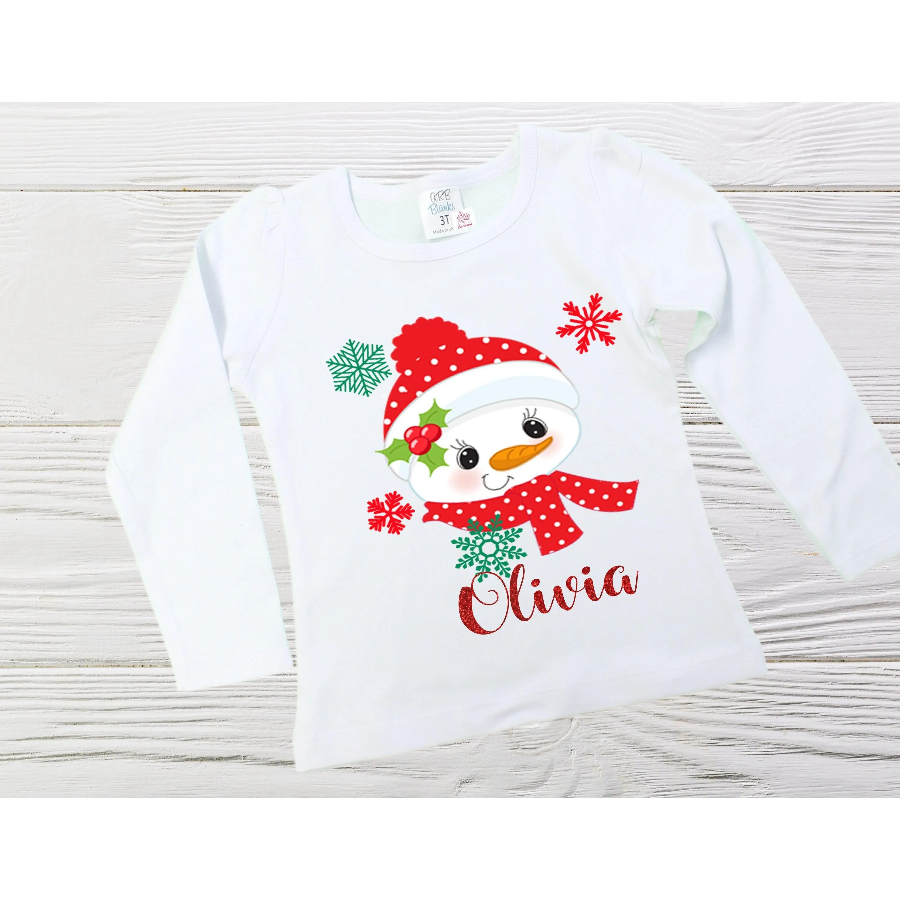 Snowman Shirt Christmas Shirt, Girls Christmas Shirt, Girls Snowman Shirt, Toddler Shirt, Girls Christmas custom shirts