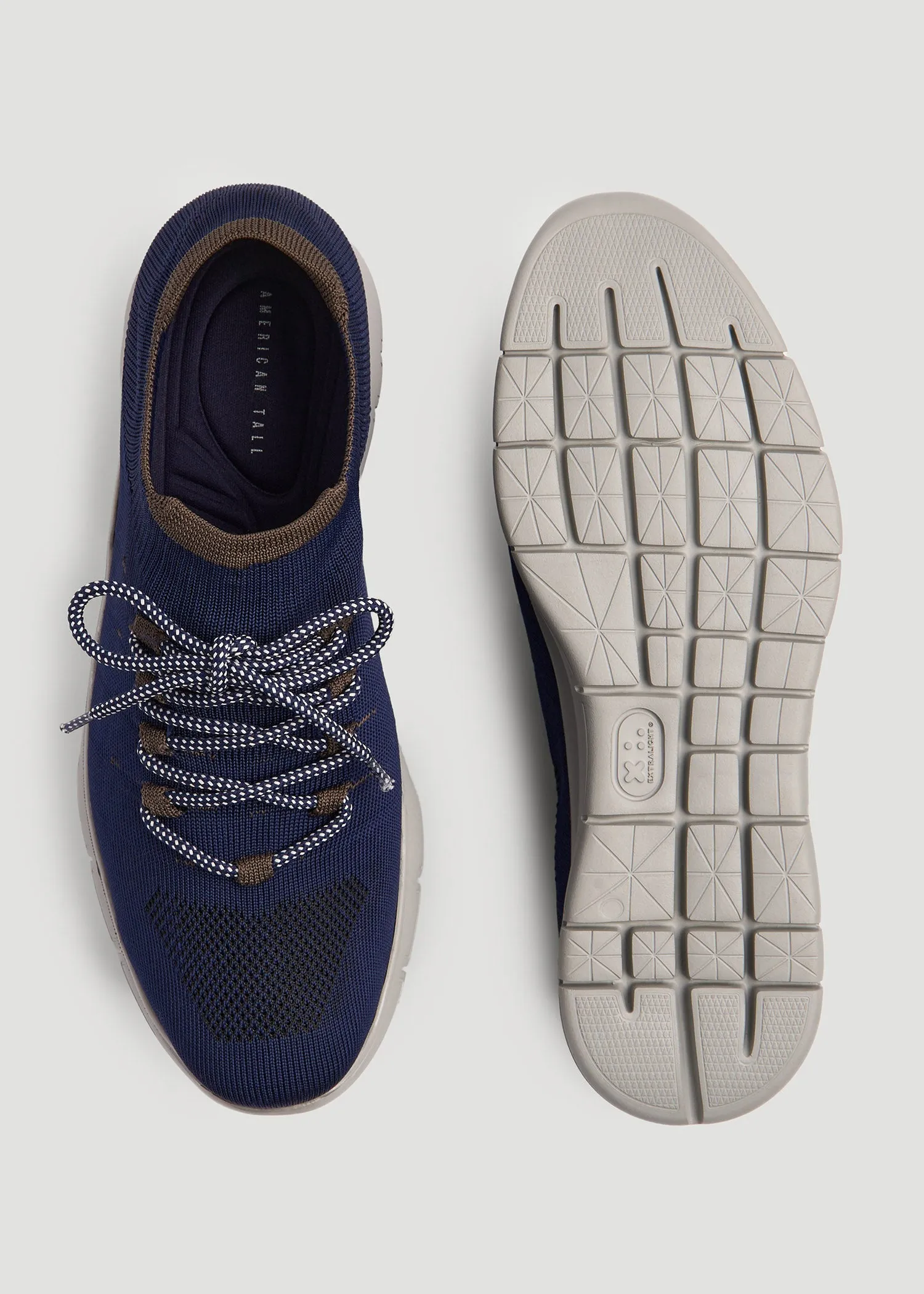 Tall Men's Knit Running Shoes in Navy