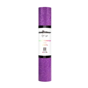 Teckwrap Glitter Heat Transfer Vinyl - Purple | Durable & Sparkling Designs for Tees, Hoodies, Hats, and More!