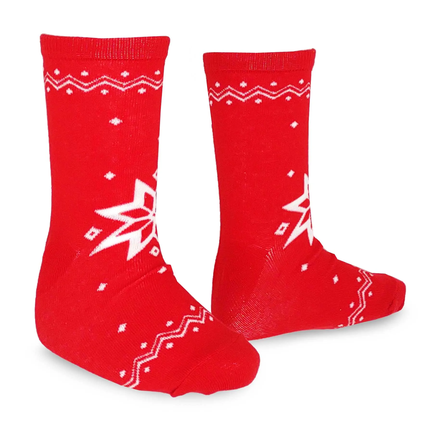 TeeHee Christmas Holiday Novelty Little Kids Crew Socks 4-Pair Teddy Bear-Candy Cane-Reindeer (K2203)