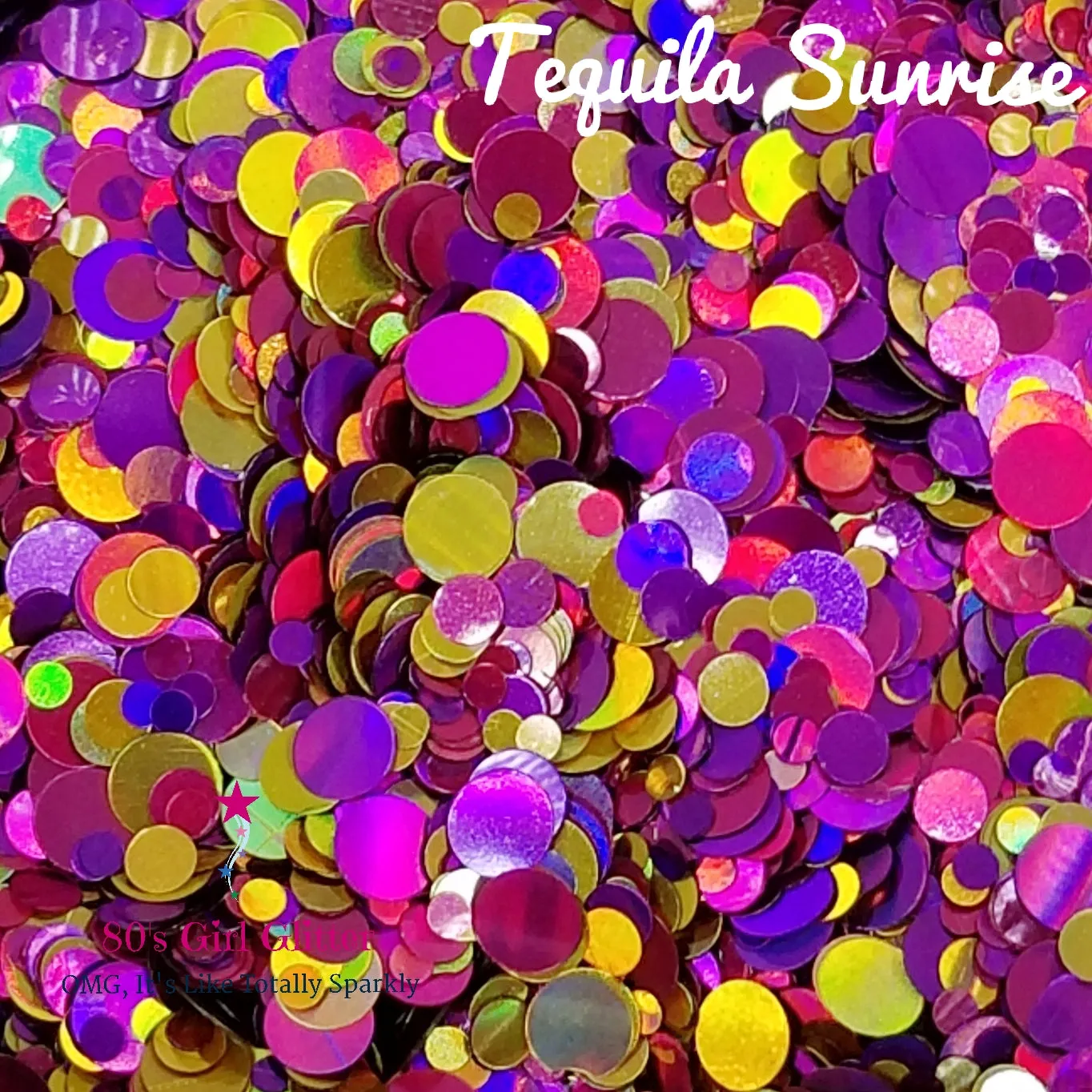 Tequila Sunrise - Glitter - Glitter Shapes - Dot Glitter - Glitter for Tumblers - Glitter for Nails