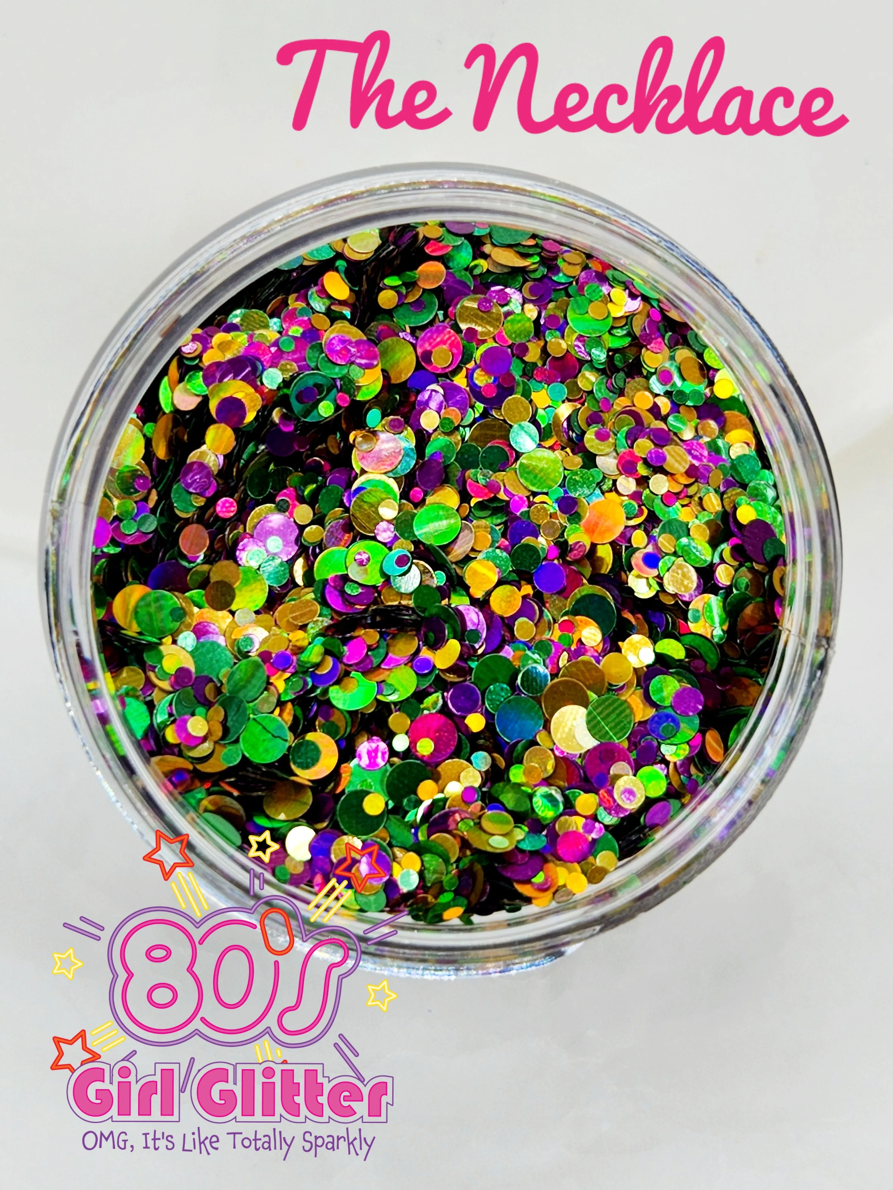 The Necklace - Glitter - Mardi Gras Glitter - Mardi Gras Glitter Dot Mix