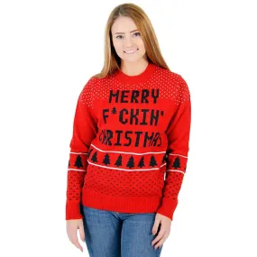 Ugly Christmas Merry Not PC Funny Adult Unisex Christmas Sweater