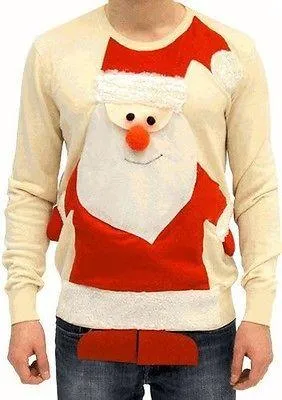 Ugly Christmas Sweater Santa Claus Full Body Sweater