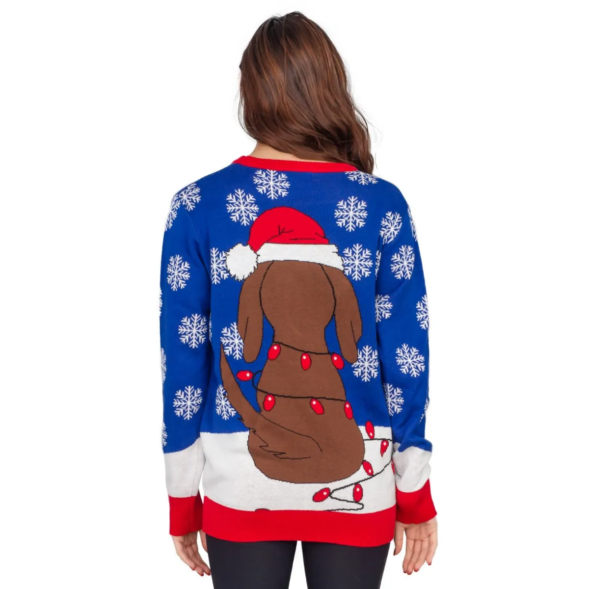 Women's Flappy Dog Animated Puppy Ears Ugly Christmas Sweater