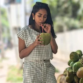 Women's Zen Box Cotton Top - Blue Checks