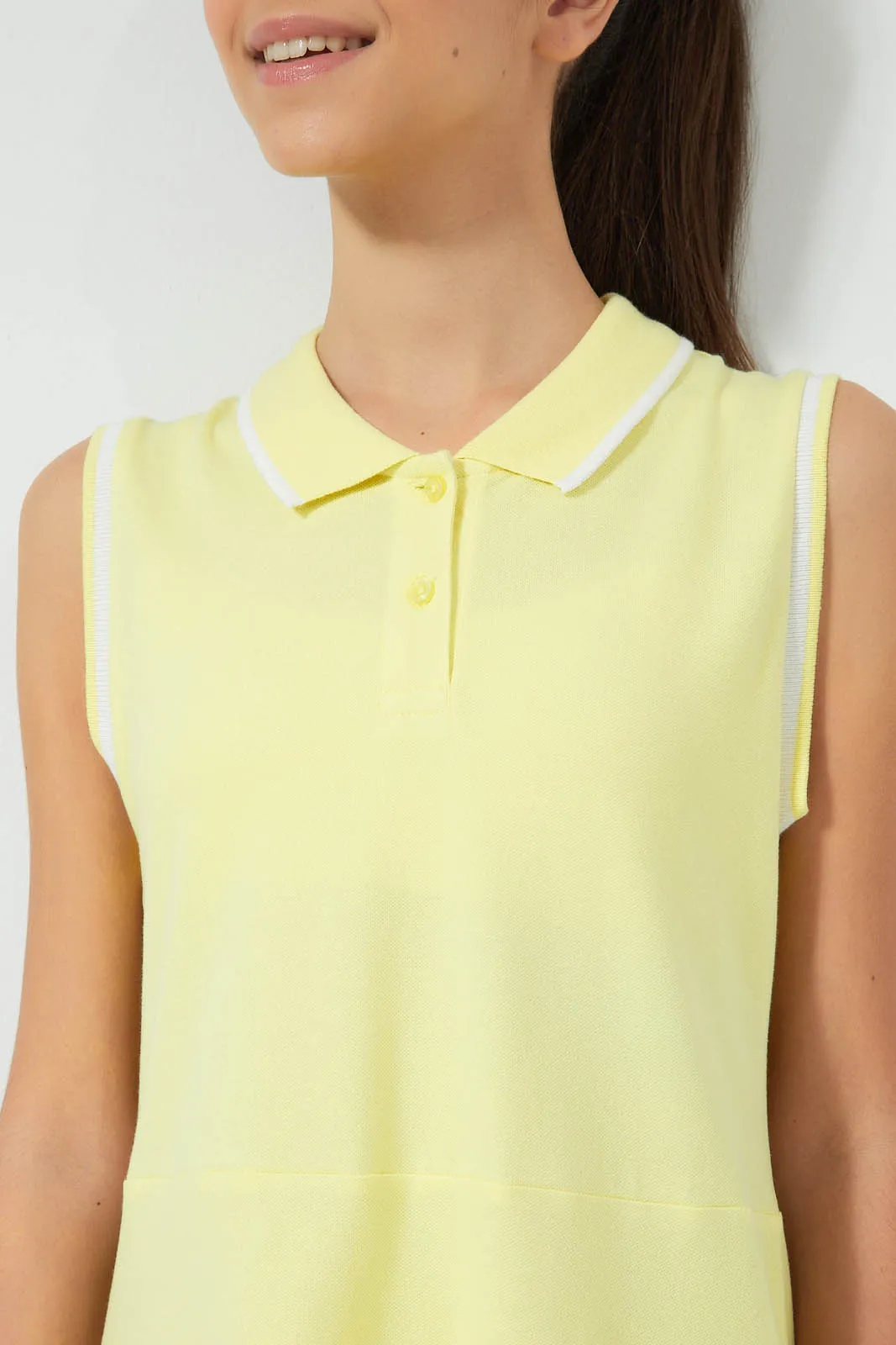 Yellow Polo Skater Dress