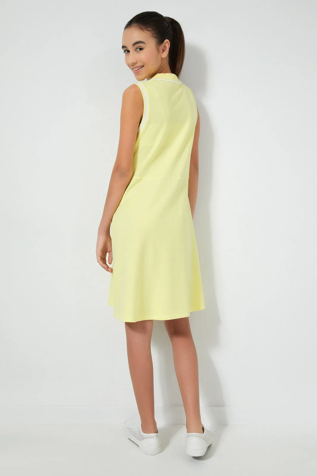 Yellow Polo Skater Dress